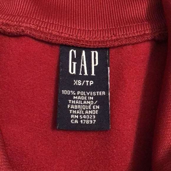 GAP Retro Old School Jacket Burgundy & Gold - Size XS! - Picture 5 of 7